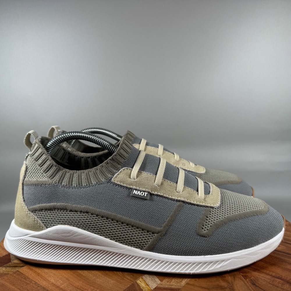 Naot Apollo Gray Knit Suede Slip On Comfort Sneakers Womens 10 EU 41 Made Israel